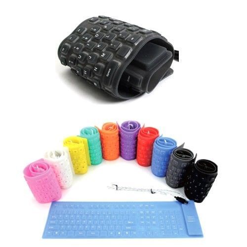 FWS TASTIERA FLESSIBILE IN SILICONE PIEGHEVOLE USB SLIM SILENZIOSA IMPERMEABILE