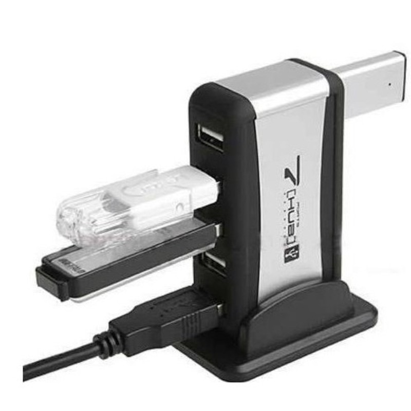 HUB ESTERNO 7 PORTE USB 2.0 480 MBPS CON ALIMENTATORE SLOT MULTIPRESE