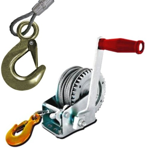 PARANCO MANUALE MONTACARICHI VERRICELLO 270 KG 600 LB GANCIO ARGANO FUNE ACCIAIO