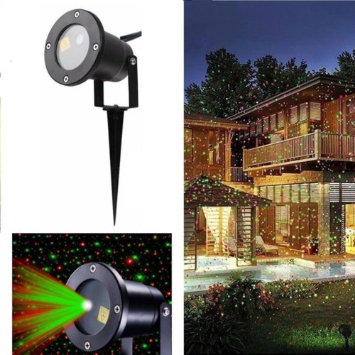 PROIETTORE LASER LUCI RGB DECORAZIONE GIARDINO ESTERNO INTERNO CON TELECOMANDO