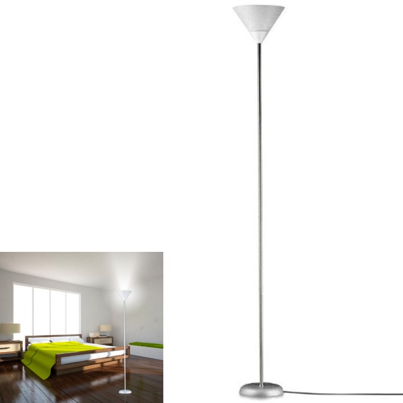 LAMPADA A PIANTANA ALTA 178 CM ATTACCO E 27  40W MAX COLORE SILVER PARALUME