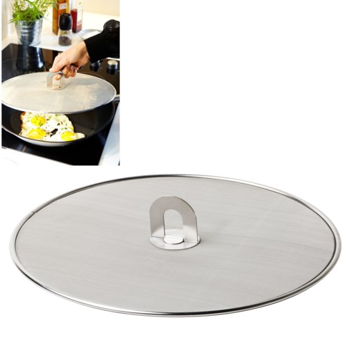 PARA SCHIZZI ACCIAIO INOX 33 CM PARASCHIZZI PADELLA PENTOLA COTTURA FRITTURA