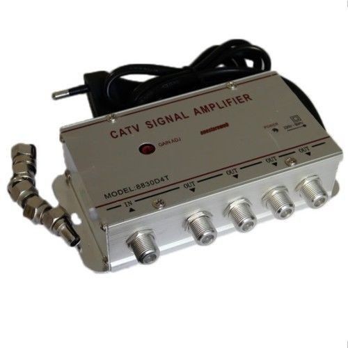 AMPLIFICATORE SEGNALE ANTENNA CON 4 USCITE TV DIGITALE TERRESTRE DECODER