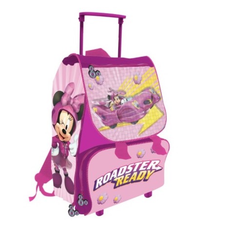 TROLLEY PER LA SCUOLA ZAINO CARTELLA BAMBINE PERSONAGGIO DISNEY MINNIE