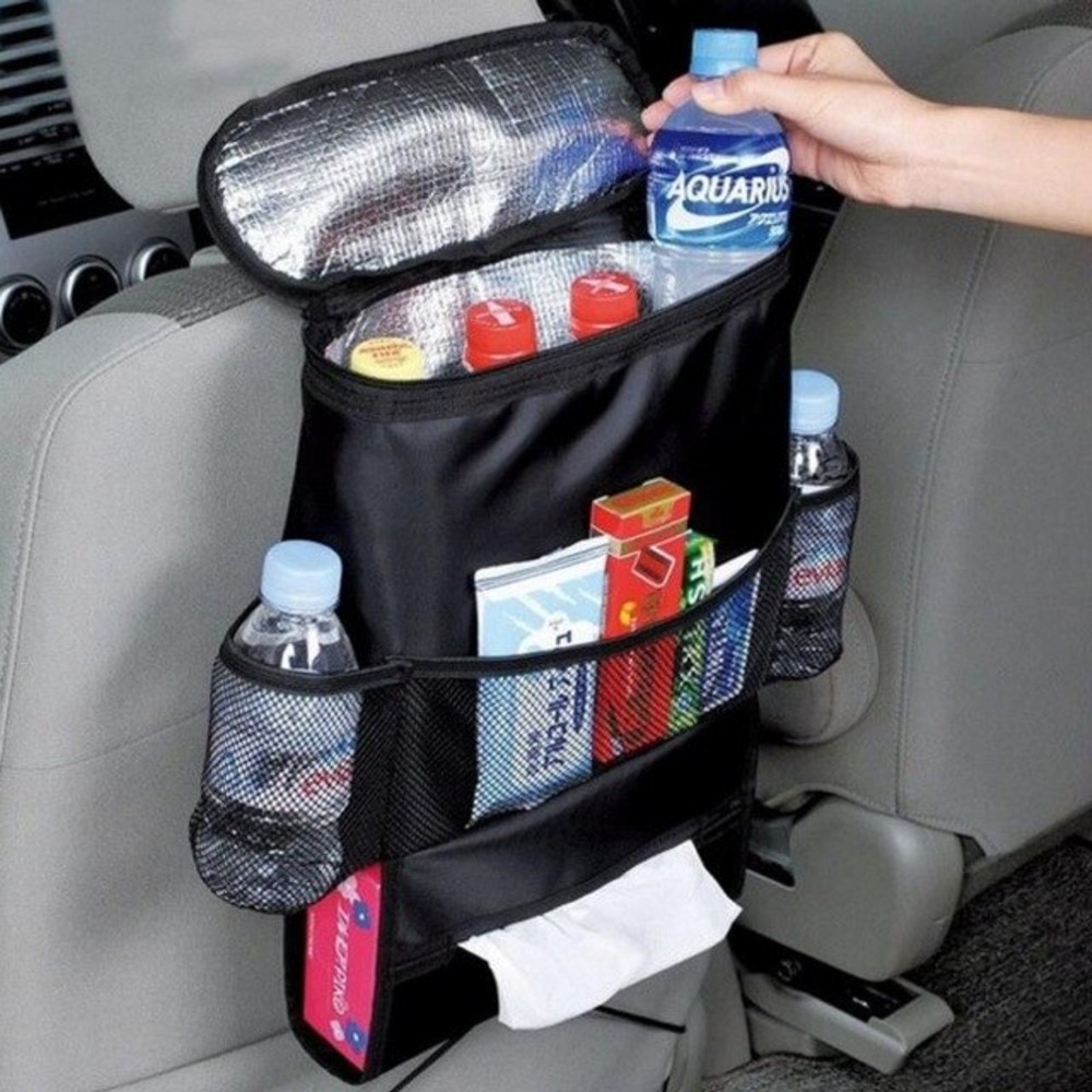 BORSA FRIGO SCHIENALE AUTO PORTA OGGETTI ORGANIZER TERMICO BEVANDE CIBO