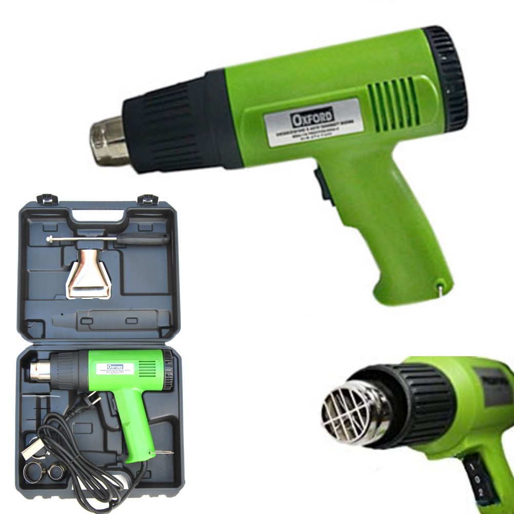 PISTOLA TERMICA 2000 WATT FONO ARIA CALDA SVERNICIATORE 350 A 600 GRADI