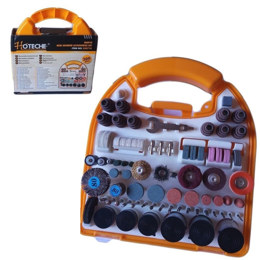 Set Accessori Per Mini Drimmel Kit 300 Pezzi Con Una Comoda Valigetta