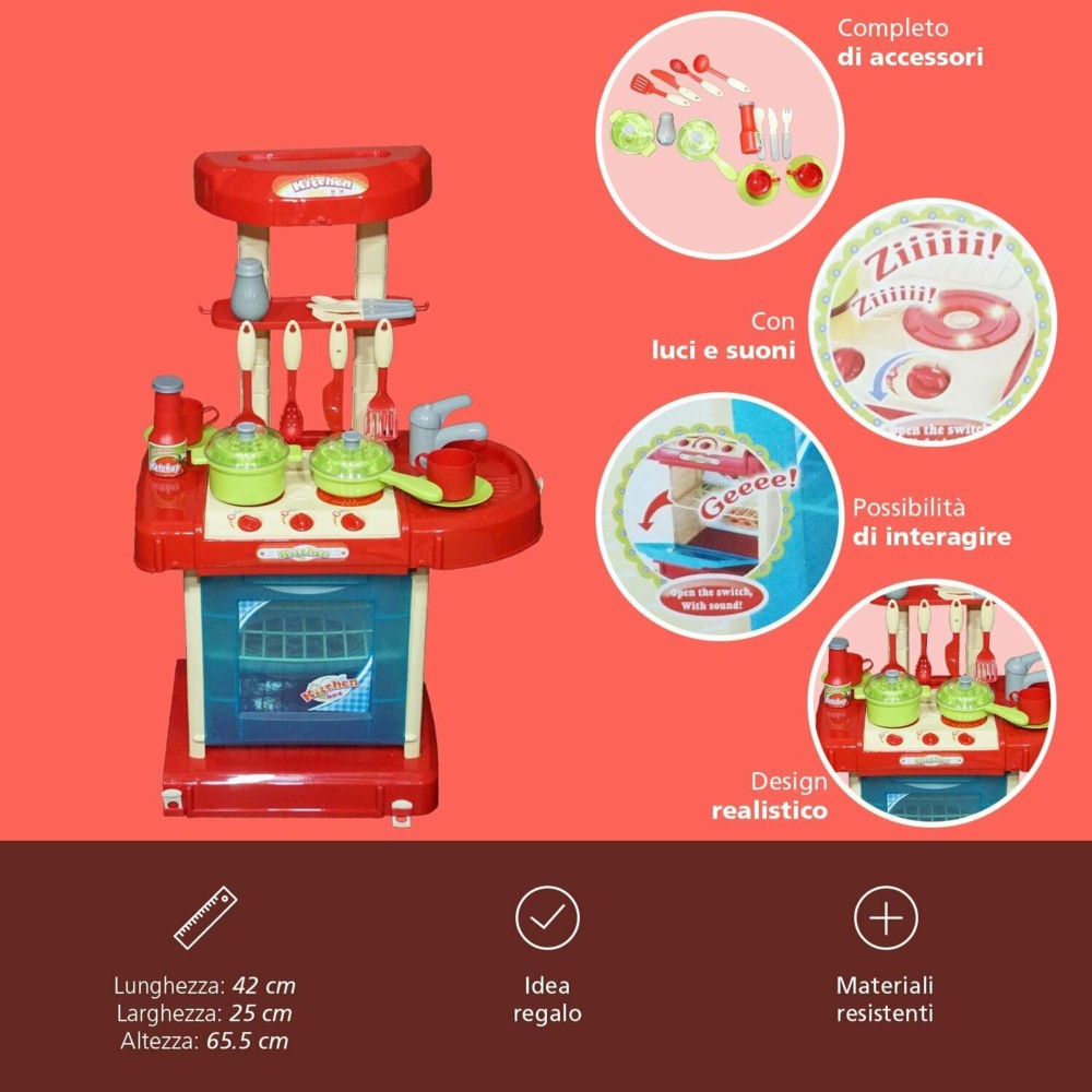 Cucina Da Gioco Per Bambini Chef Multifunzione Per Bimbi Con Luci E Suoni
