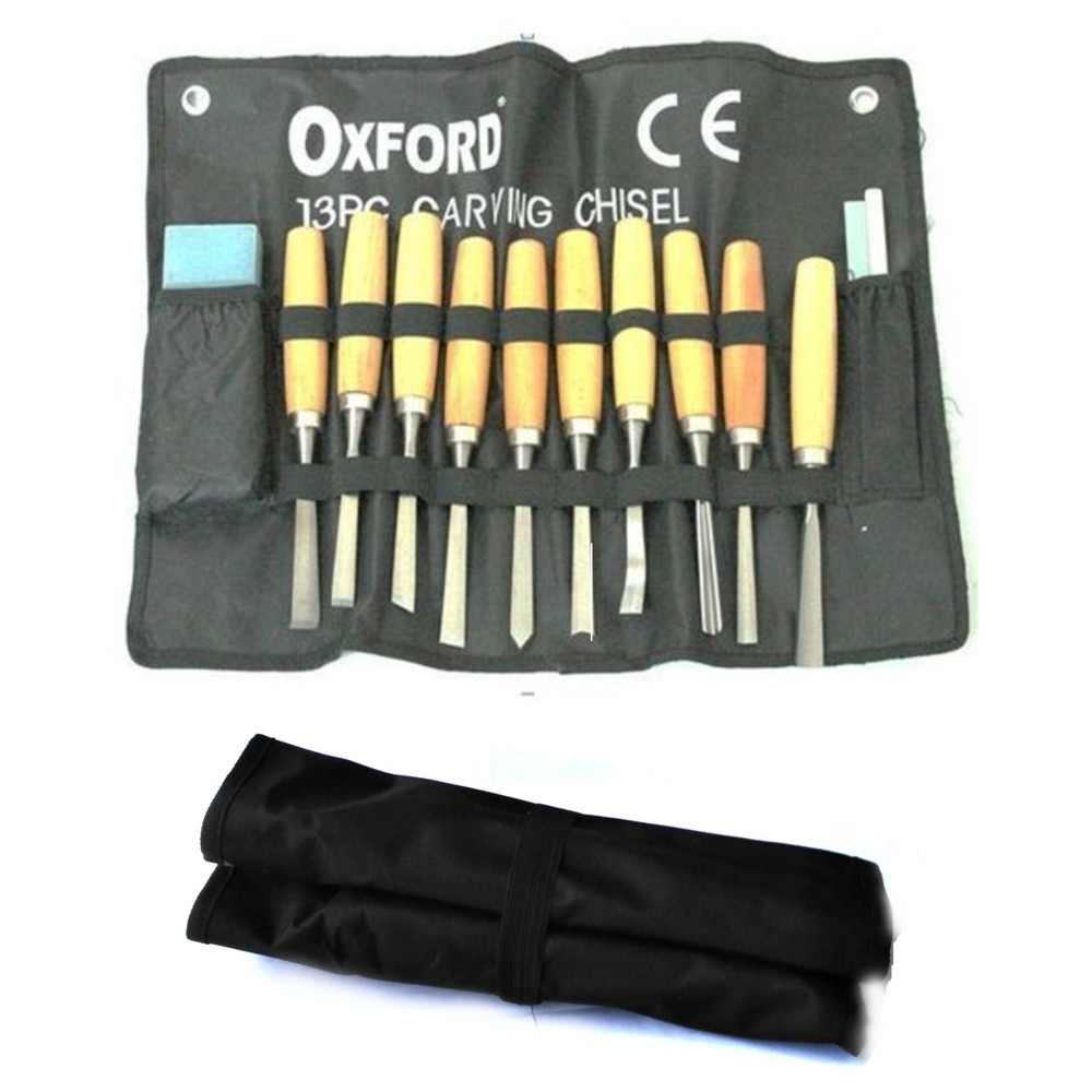 SET SCALPELLI SGORBIE PER FALEGNAME 13 PEZZI CON 3 PIETRE AFFILA PUNTE