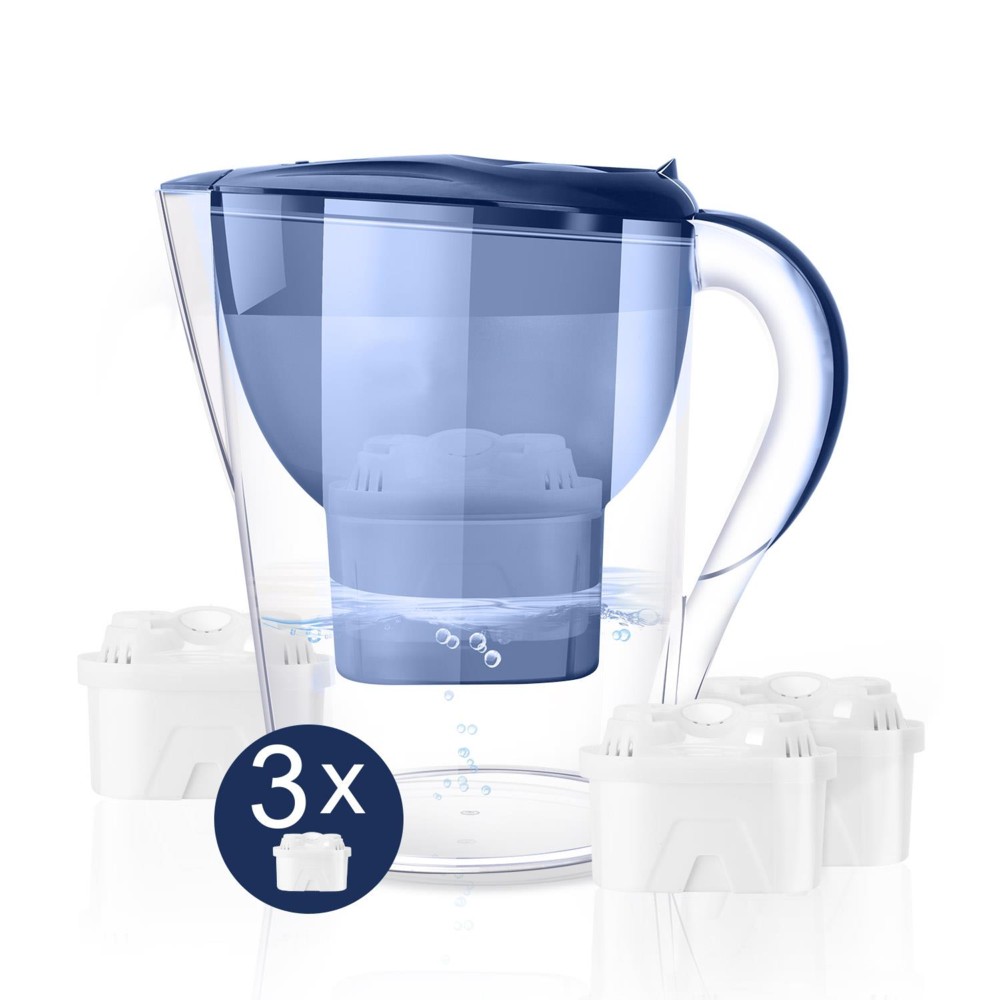 Caraffa Filtrante Depuratore Con Filtri Contenitore Depura Acqua Da Calcare Cloro Metalli Bevi Sano