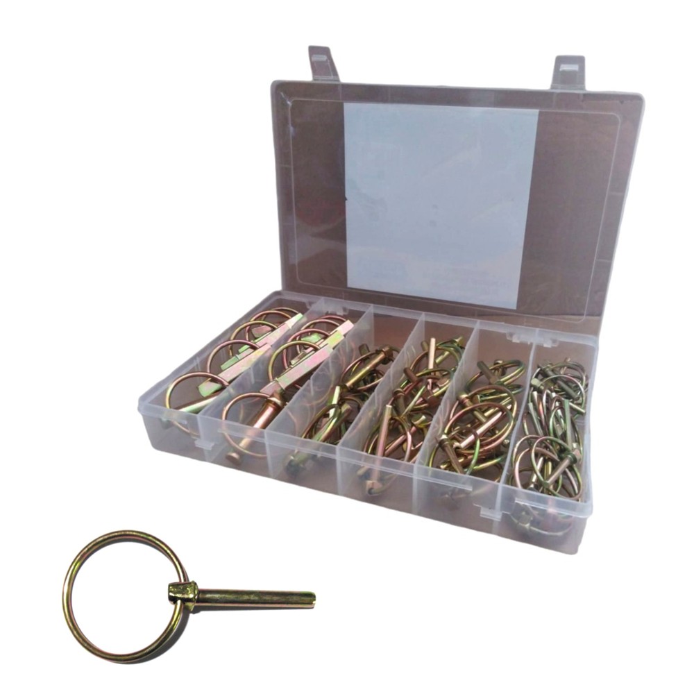 SET SPINE A SCATTO 50 PEZZI COPPIGLIE ANELLI FERMI SPINOTTI AUTO MEZZI AGRICOLI