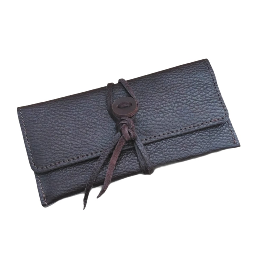 FAST WORLD SHOPPING ® Portatabacco In Vera Pelle Borsello Made In Italy Testa Di Moro Porta Tabacco Cartine Accendino Filtri
