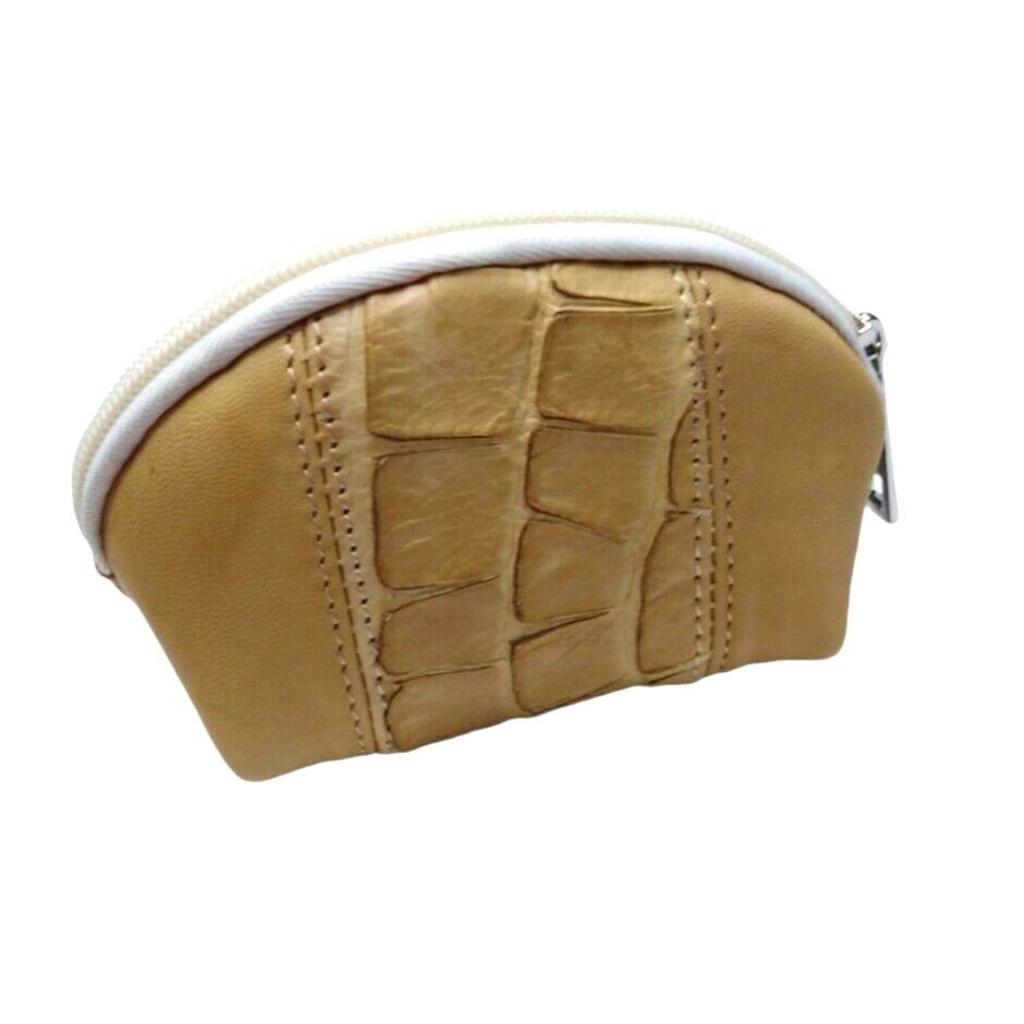 FAST WORLD SHOPPING ® Borsello Da Donna In Vera Pelle Manifattura Italiana Made In Italy Borsellino Portamonete Con Zip Colore B