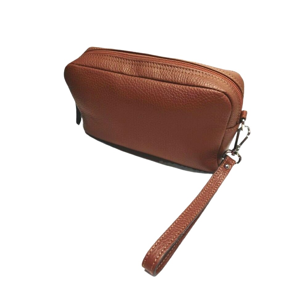 FAST WORLD SHOPPING Borsello Da Uomo In Vera Pelle Pochette Con Maniglia