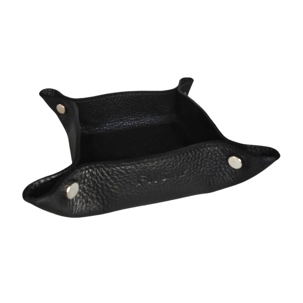 SVUOTATASCHE VERA PELLE PORTAOGGETTI NERO ORGANIZZER MADE IN ITALY SVUOTA TASCHE