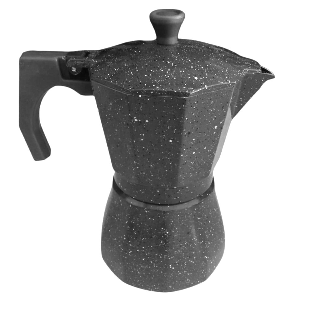 Caffettiera Napoletana 3 Tazze Caffe Express Moka Effetto Pietra