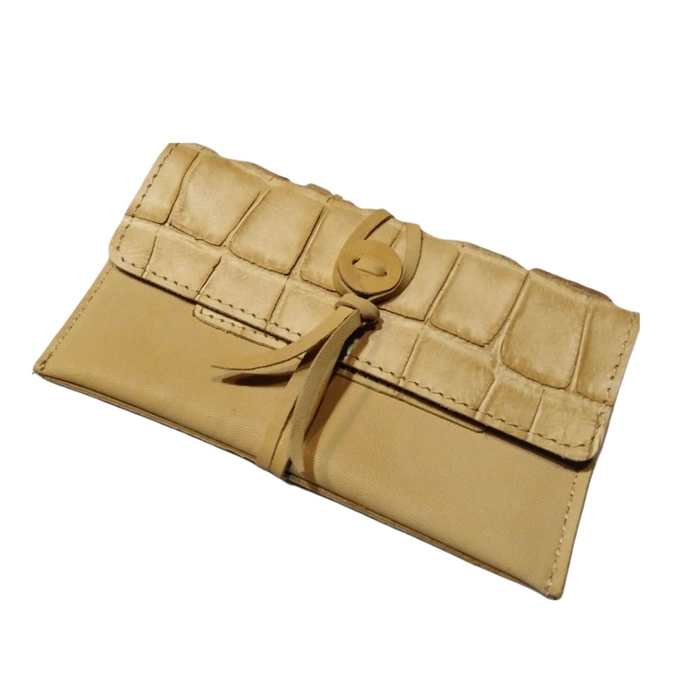 Porta tabacco In Vera Pelle Made In Italy Beige Porta Tabacco Cartine Accendino