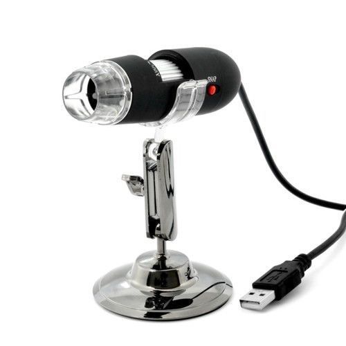 FWS MICROSCOPIO DIGITALE USB 1.3 MEGAPIXEL ZOMM 200X 4 LED VIDEO FOTO PC