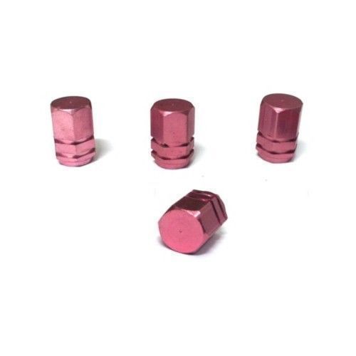 KIT 4 COPRIVALVOLA ALLUMINIO FUXIA AUTO MOTO TUNING TAPPI CO