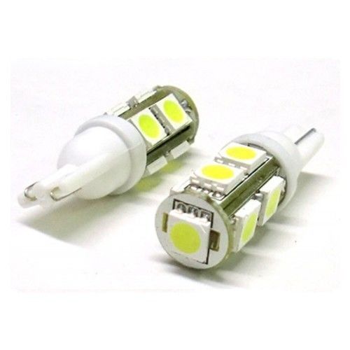 FWS LAMPADE 9 LED SMD LUCE DI POSIZIONE BIANCA ATTACCO T10 W5W AUTO LAMPADINA