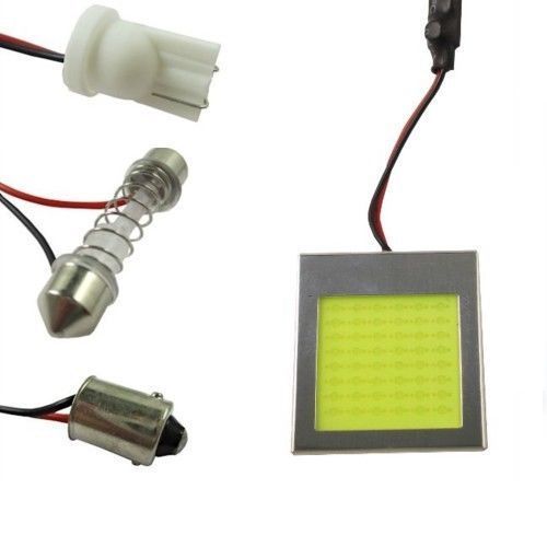 FWS PANNELLO A LED 48 SMD CON ADATTATORI PIASTRA PER INTERNI AUTO CAMPER FURGONI