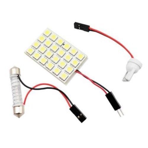 PANNELLO ADESIVO 24 LED BIANCHI AUTO CAMPER PIASTRA LUCE CON