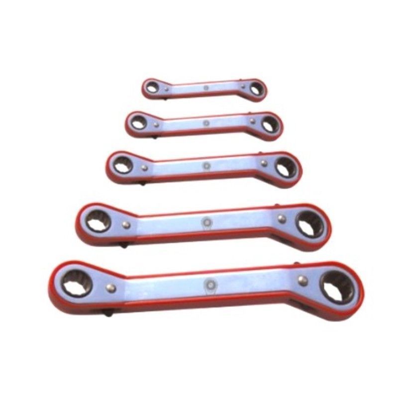 SET 5 CHIAVI A DOPPIO CRICCHETTO IN VARIE MISURE REVERSIBILI CHIAVE CHIAVINI
