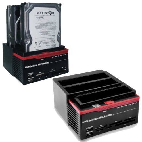 FWS DOCKING STATION TRIPLO 3 HARD DISK USB 2.0 SATA IDE LETTORE SCHEDE