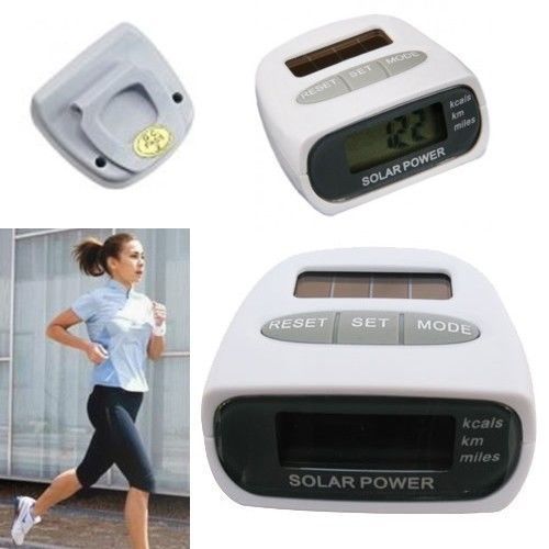 FWS CONTAPASSI DIGITALE PANNELLO SOLARE CONTA CALORIE ENERGIA PEDOMETRO FITNESS
