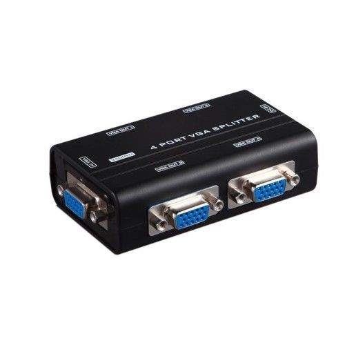 SPLITTER VGA 4 PORTE 250MHZ SDOPPIATORE SEGNALE MONITOR TV PROIETTORE PC