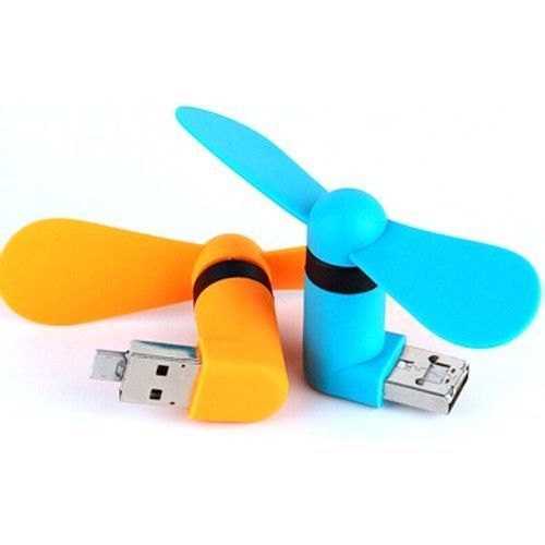 VENTILATORE PORTATILE USB MICROUSB SMARTPHONE TABLET PC MINI FAN VENTOLA