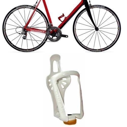 FWS PORTABORRACCIA BICI PORTABOTTIGLIA BICICLETTA BEVANDE REGOLABILE BIANCO