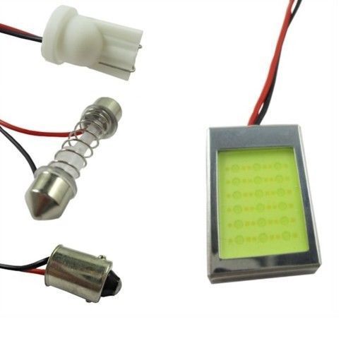 FWS PANNELLO A LED 18 SMD CON ADATTATORI PIASTRA PER INTERNI AUTO CAMPER FURGONI