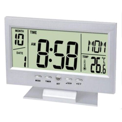 FWS OROLOGIO DIGITALE CON DISPLAY LCD SVEGLIA RETROILLUMINATA DATA E TERMOMETRO