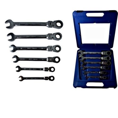 FWS SET CHIAVI COMBINATE A CRICCHETTO FISSA TESTA SNODABILE 6PZ ACCIAIO