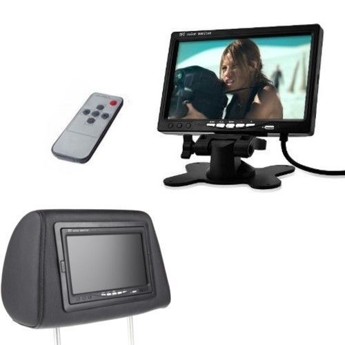 FWS MONITOR COLORI  7 POLLICI LCD PORTATILE POGGIATESTA RETROMARCIA TELECOMANDO