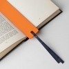 Segnalibri vera pelle arancione e blu segna pagine libro giornali Made in Italy