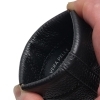 Portamonete Uomo Donna Vera Pelle Colore Nero Made in Italy Molla Snap