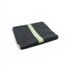 Portamonete Uomo Donna Vera Pelle Colore Nero e Verde Made in Italy Molla Snap