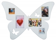 Portafoto da parete cornice porta foto A farfalla 5 fotografie 15x10 cm bianco