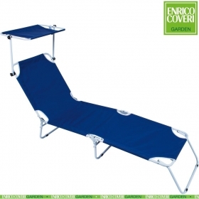 LETTO LETTINO MARE BRANDINA IN ACCIAIO RECLINABILE PRENDISOLE BLU ENRICO COVERI